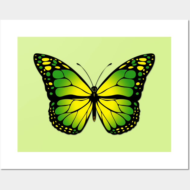 Green butterfly Wall Art by Gaspar Avila